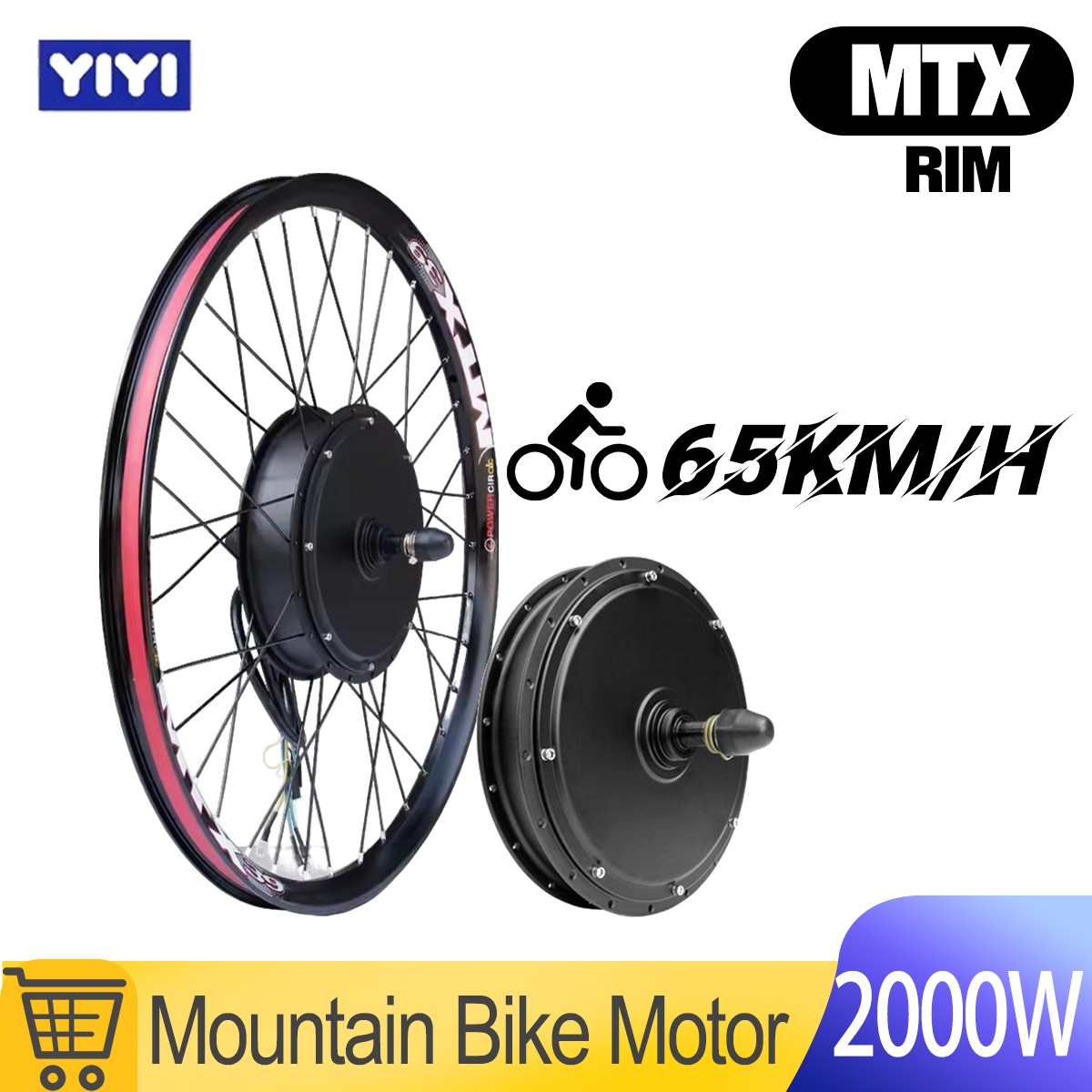 Ebike Conversion Kit 72V 3000W - Motore per Bici Elettrica MTX 48V/52V
