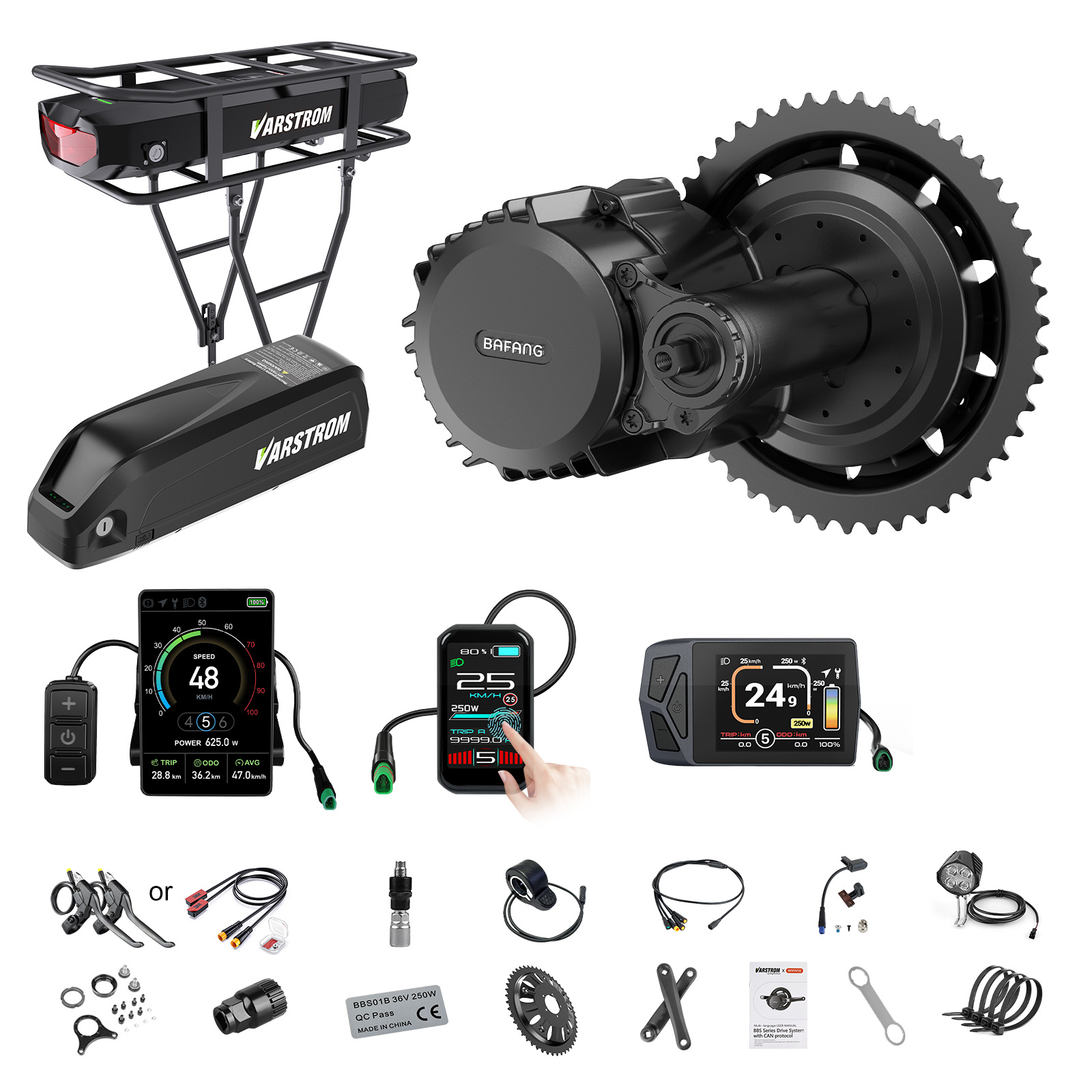 Bafang Bbs02B 48V 750W Mid Drive Kit - [Spedizione USA] Kit Motore Centrale Bafang