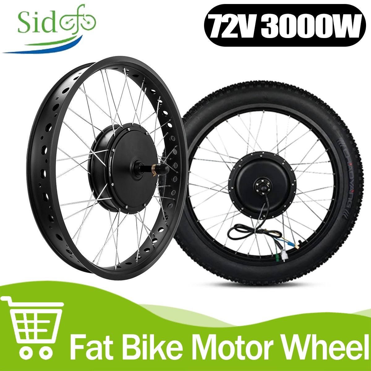 Motore del mozzo senza ingrana - 72V 5000W Hub Motor Kit recensione e prezzo