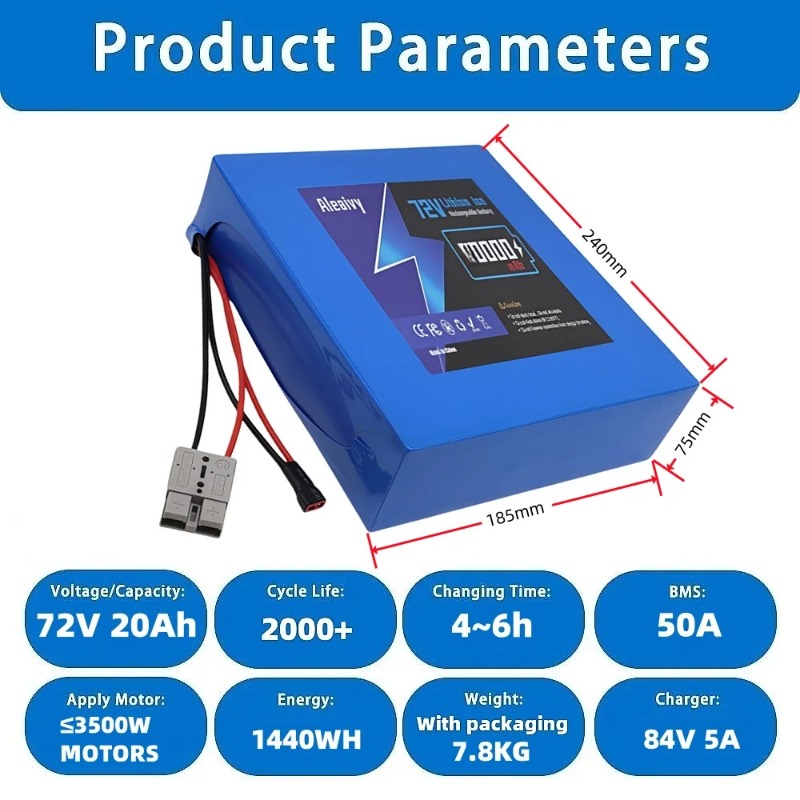 Batteria 21700 72V 20S4P 20AH  - Electric Bicycle Battery 72V 30Ah recensione e prezzo